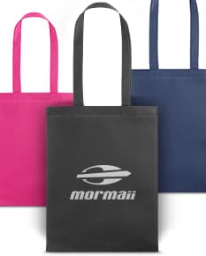 SACOLA 270 x 350 mm amarela com design fashion em uma boutique de shopping, protegida por um cadeado e etiqueta de segurança. O produto está dentro de uma embalagem de metal seguro e protegido.