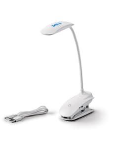 Luminária de mesa de design moderno e elegante para iluminar o seu escritório com estilo. Feita de plástico resistente e cabo de aço, proporcionando segurança e praticidade. Ideal para uso em ambientes de trabalho, estudos ou leitura. Adquira já a sua!