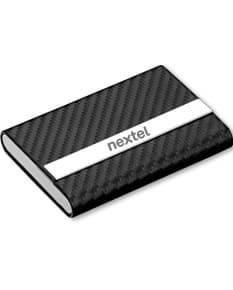 Porta Cartões Magnético de Couro Marrom - Prático e elegante para organizar seus cartões de forma segura. Ideal para escritório, reuniões e viagens. Aproveite!