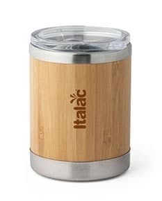 Copo de Bambu 350ml - Ideal para conservar suas bebidas favoritas. Container sustentável feito de metal e bambu. Armazene líquidos com estilo. Adquira já o seu! #CopoBambu #BrindeSustentável