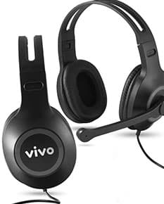 Fone de Ouvido Preto de Metal para Estúdio de Música e Tecnologia. Ideal para Escutar, Mixar e Produzir com Qualidade. Conexão com Fio e Design Moderno. Acesse Agora!