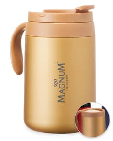 Caneca térmica 500ml: mantenha suas bebidas quentinhas por mais tempo! Perfeita para levar para o trabalho, academia ou viagens. Garanta a sua!