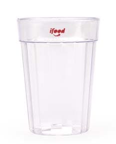 Copo plástico transparente de 190ml.