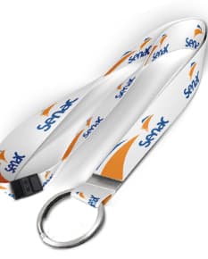 Cordão para crachá com trava 85cm x 1,5cm - Prático e moderno para o seu negócio. Mantenha sua identificação sempre segura com nosso cordão resistente e elegante. Ideal para eventos corporativos, feiras e congressos. Adquira já o seu!